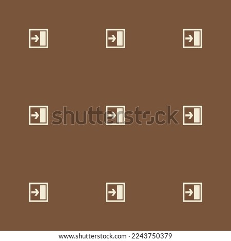 Seamless repeating tiling layout collapse right flat icon pattern of coffee and eggshell color. Background for advertisment.