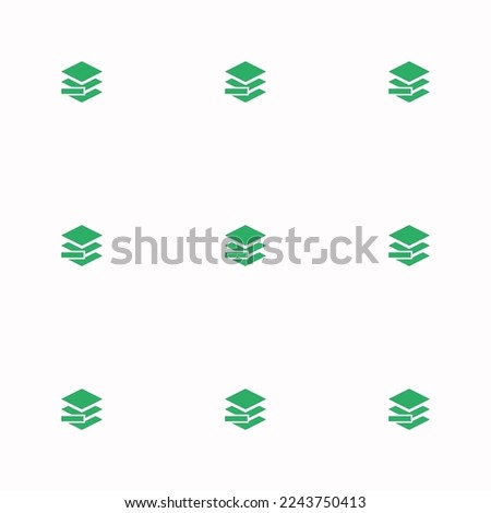 Seamless repeating tiling layer minus flat icon pattern of white smoke and medium sea green color. Design for document cover.