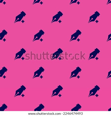 Seamless repeating tiling draw pen add flat icon pattern of rose bonbon and oxford blue color. Background for logo design.
