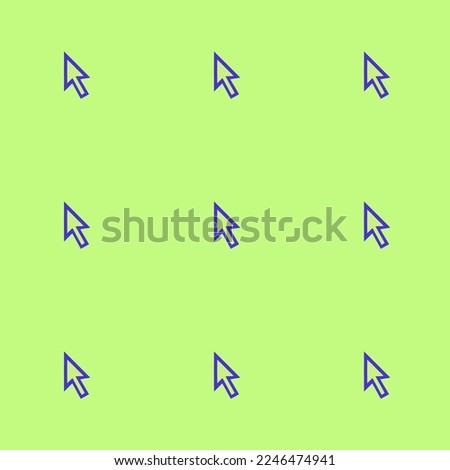 Seamless repeating tiling cursor default outline flat icon pattern of medium spring bud and iris color. Design for birthday party banner.