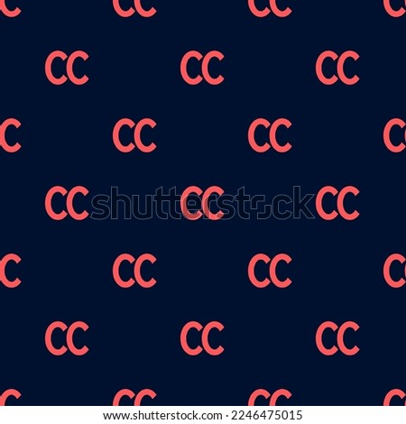 Seamless repeating tiling creativecommons flat icon pattern of oxford blue and red-orange color. Design for certificate.