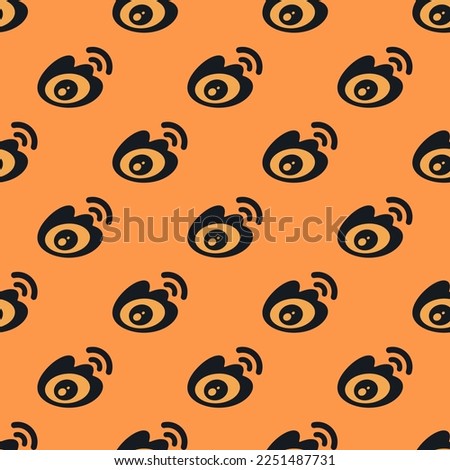 Seamless repeating tiling sina weibo flat icon pattern of sandy brown and dark jungle green color. Background for office.