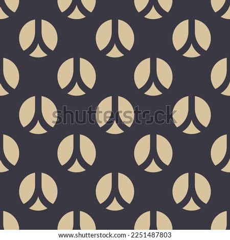 Seamless repeating tiling renren flat icon pattern of onyx and tan color. Background for letter.