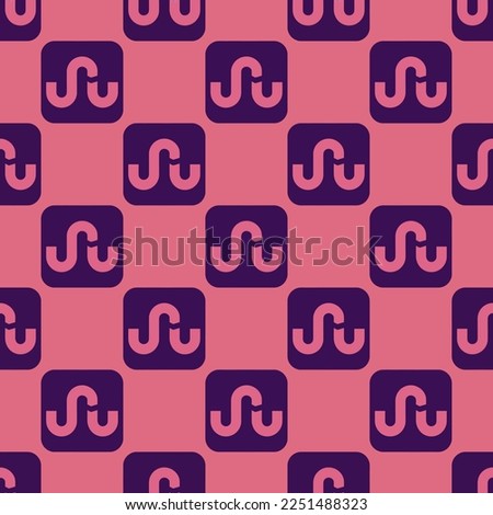 Seamless repeating tiling stumbleupon flat icon pattern of blush and persian indigo color. Design for document cover.