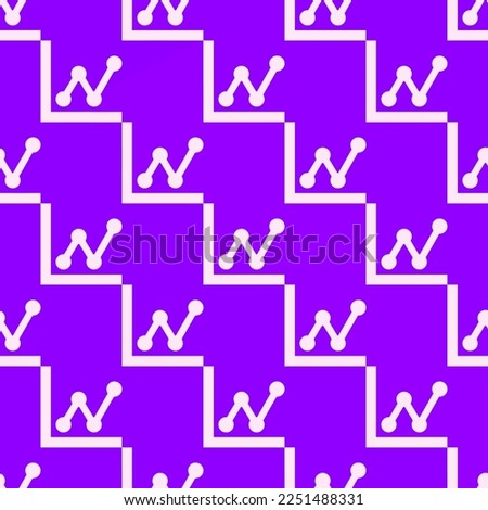 Seamless repeating tiling stats dots flat icon pattern of violet and lavender blush color. Two color background.
