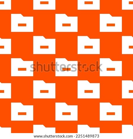 Seamless repeating tiling folder minus flat icon pattern of tangelo and white color. Background for kitchen.
