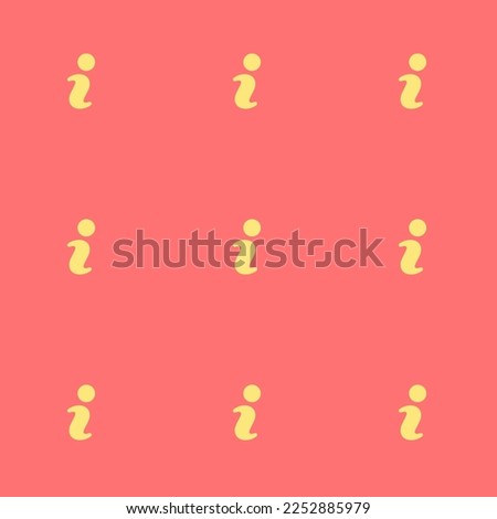 Seamless repeating tiling info large flat icon pattern of pastel red and mellow yellow color. Background for news report.