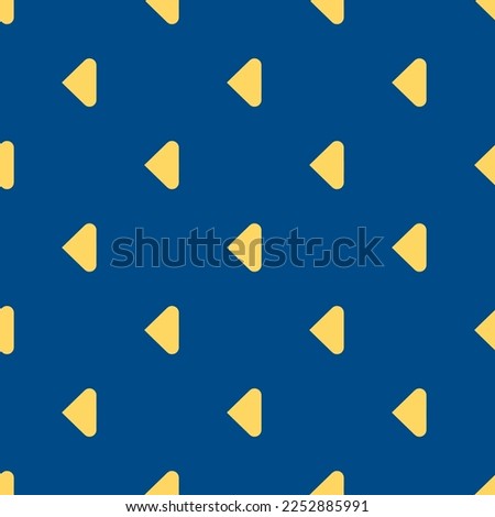 Seamless repeating tiling media play reverse flat icon pattern of usafa blue and stil de grain yellow color. Design for notes.