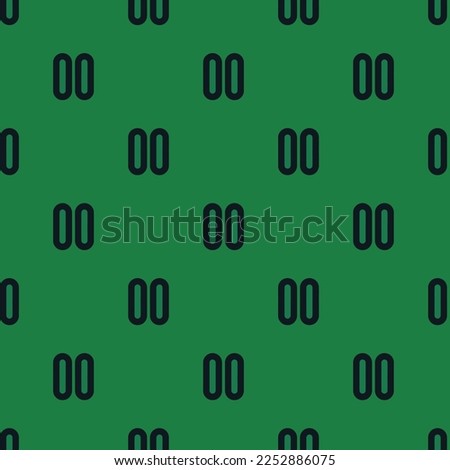 Seamless repeating tiling media pause outline flat icon pattern of dark spring green and dark jungle green color. Background for banner.