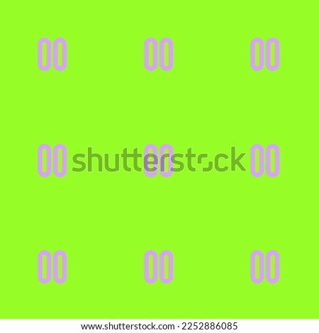 Seamless repeating tiling media pause outline flat icon pattern of green-yellow and mauve color. Background for online meeting.