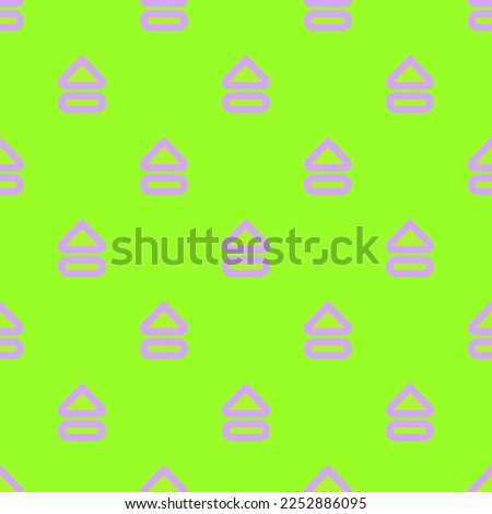 Seamless repeating tiling media eject outline flat icon pattern of green-yellow and mauve color. Background for business card.