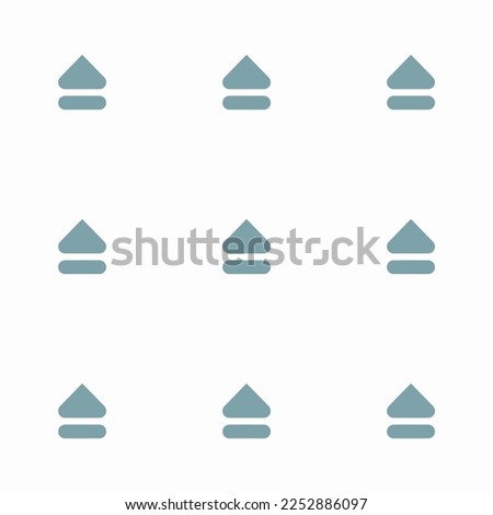 Seamless repeating tiling media eject flat icon pattern of white smoke and cadet grey color. Design for name tag.