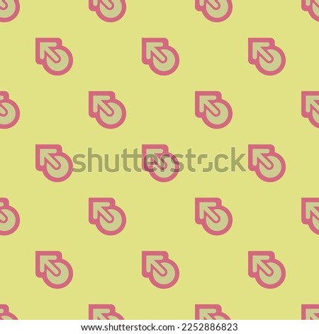 Seamless repeating tiling eject outline flat icon pattern of medium spring bud and blush color. Ornament for invitation card.
