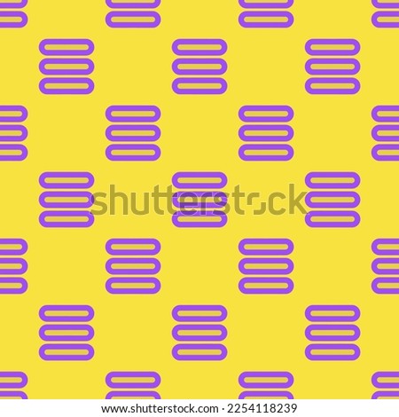 Seamless repeating tiling th menu outline flat icon pattern of sandstorm and lavender indigo color. Design for certificate.