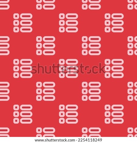 Seamless repeating tiling th list outline flat icon pattern of persian red and bubble gum color. Background for banner.