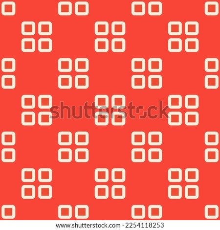 Seamless repeating tiling th large outline flat icon pattern of carmine pink and moccasin color. Design for pizza box.