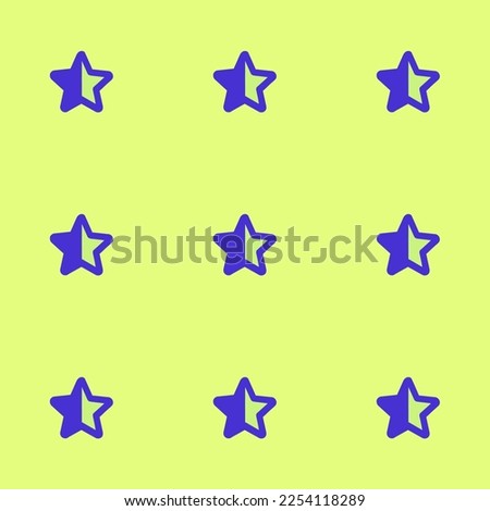 Seamless repeating tiling star half outline flat icon pattern of medium spring bud and iris color. Background for selfie.