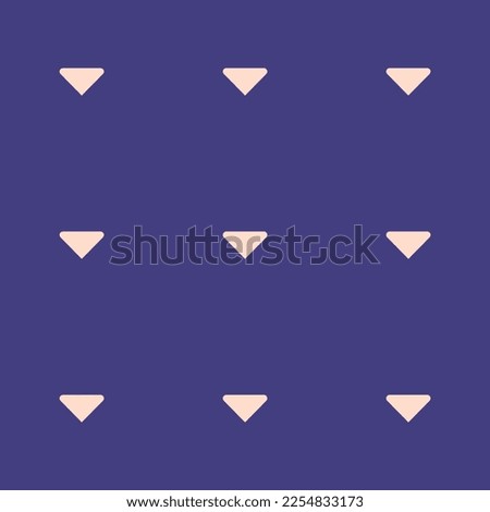 Seamless repeating tiling arrow sorted down flat icon pattern of regalia and unbleached silk color. Design for wrapping paper.
