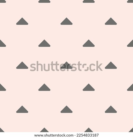 Seamless repeating tiling arrow sorted up flat icon pattern of unbleached silk and dim gray color. Design for pizza box.