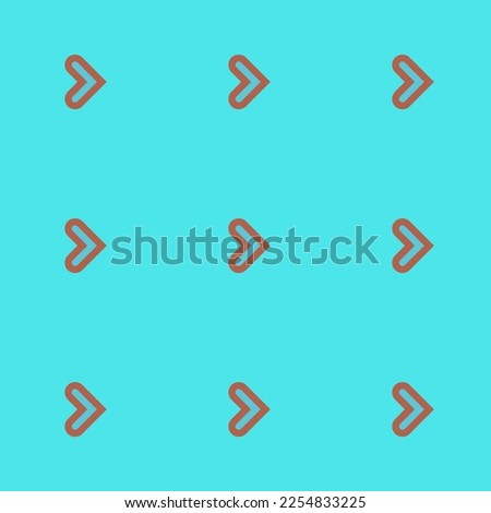 Seamless repeating tiling chevron right outline flat icon pattern of medium turquoise and rose vale color. Background for kitchen.