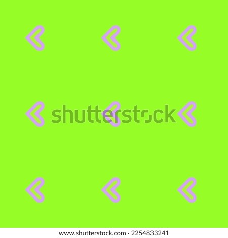 Seamless repeating tiling chevron left outline flat icon pattern of green-yellow and mauve color. Design for postcard.
