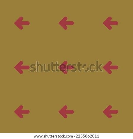 Seamless repeating tiling arrow left thick flat icon pattern of copper and smokey topaz color. Backround for motivational quites.