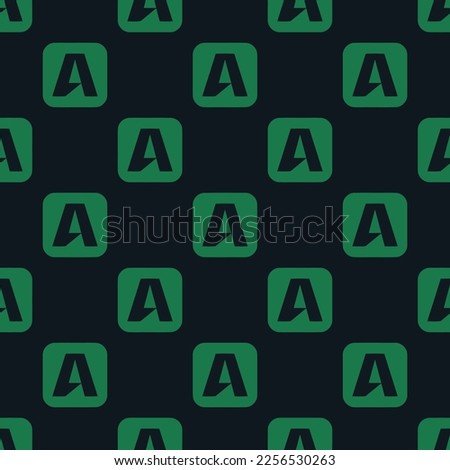 Seamless repeating tiling buysellads flat icon pattern of dark jungle green and dark spring green color. Background for selfie.