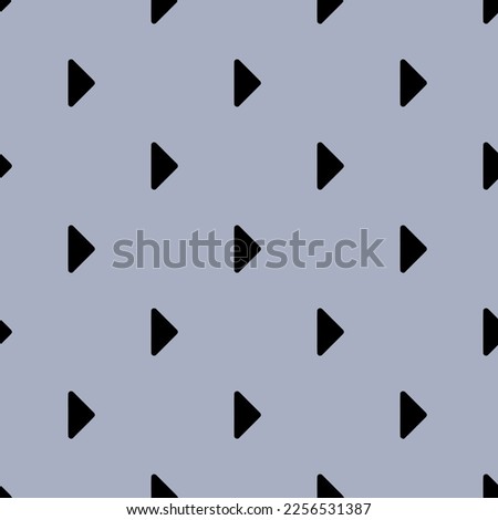 Seamless repeating tiling caret right flat icon pattern of wild blue yonder and black color. Backgorund for tablet.