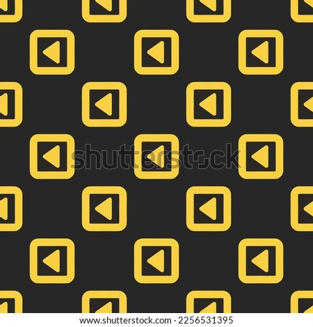 Seamless repeating tiling caret square o left flat icon pattern of black leather jacket and sandstorm color. Design for name tag.