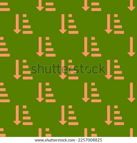 Seamless repeating tiling sort amount asc flat icon pattern of avocado and pink-orange color. Backround for motivational quites.