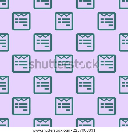 Seamless repeating tiling wpforms flat icon pattern of pale lavender and celadon green color. Design for pizza box.