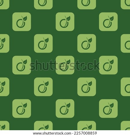 Seamless repeating tiling viadeo square flat icon pattern of hunter green and dollar bill color. Design for pizza box.