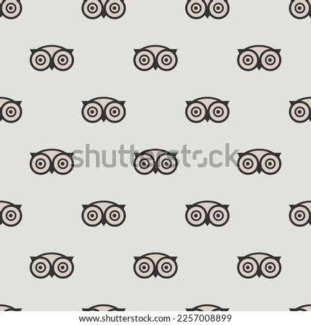 Seamless repeating tiling tripadvisor flat icon pattern of bone and jet color. Design for announcement.