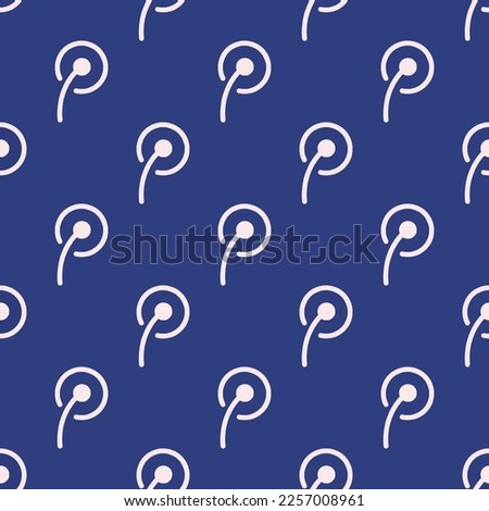 Seamless repeating tiling tencent weibo flat icon pattern of st. patrick's blue and linen color. Design for certificate.