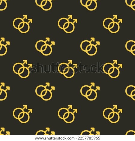 Seamless repeating tiling mars double flat icon pattern of black leather jacket and sandstorm color. Background for notebook.