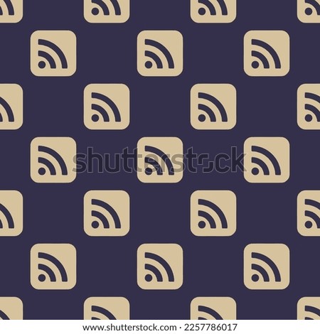 Seamless repeating tiling rss square flat icon pattern of onyx and tan color. Background for kitchen.