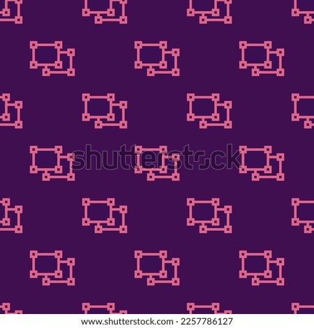 Seamless repeating tiling object ungroup flat icon pattern of persian indigo and blush color. Background for news report.