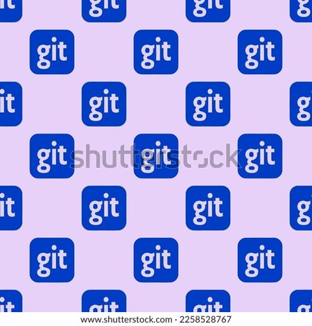 Seamless repeating tiling git square flat icon pattern of pale lavender and royal azure color. Background for advertisment.
