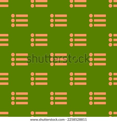 Seamless repeating tiling list ul flat icon pattern of avocado and pink-orange color. Background for anniversary postcard.