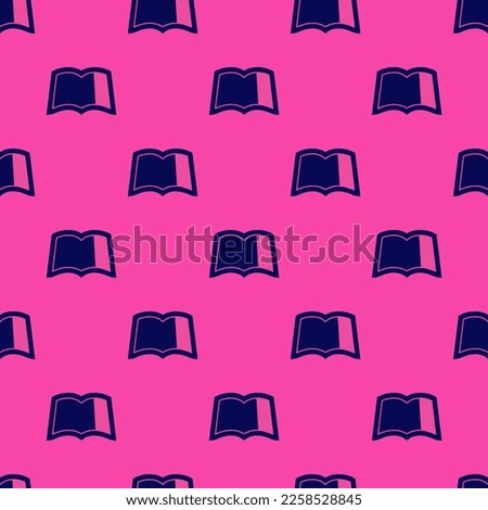 Seamless repeating tiling leanpub flat icon pattern of rose bonbon and oxford blue color. Background for logo design.