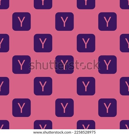 Seamless repeating tiling hacker news flat icon pattern of pale violet-red and persian indigo color. Background for presentation.