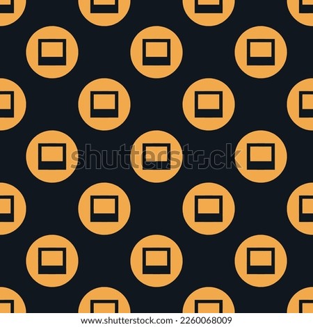 Seamless repeating tiling photo alt flat icon pattern of dark jungle green and yellow orange color. Design for wrapping paper.