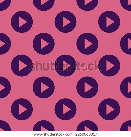 Seamless repeating tiling play alt flat icon pattern of blush and persian indigo color. Background for website.