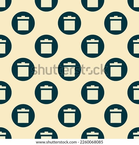 Seamless repeating tiling trash alt flat icon pattern of eggshell and rich black color. Background for banner.
