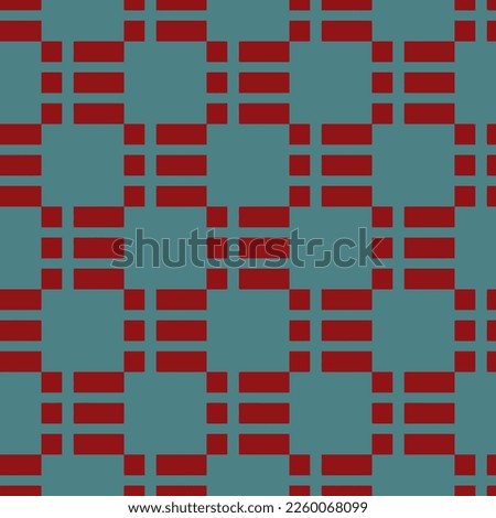 Seamless repeating tiling th list flat icon pattern of teal blue and ruby red color. Background for news report.