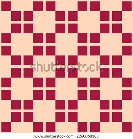 Seamless repeating tiling th large flat icon pattern of peach puff and deep carmine color. Background for kitchen.