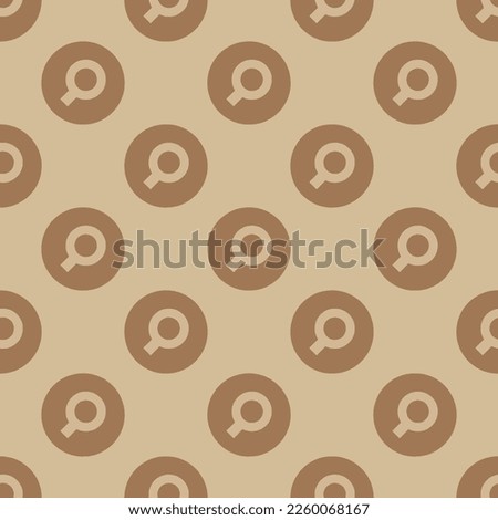 Seamless repeating tiling search alt flat icon pattern of tan and chamoisee color. Background for flyer.