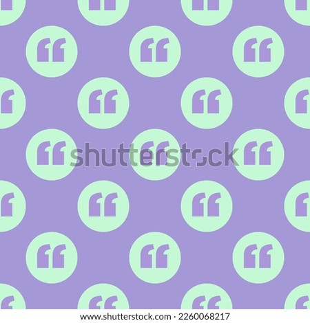Seamless repeating tiling quotes alt flat icon pattern of light pastel purple and magic mint color. Background for website.
