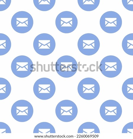 Seamless repeating tiling envelope alt flat icon pattern of white and ceil color. Background for office.