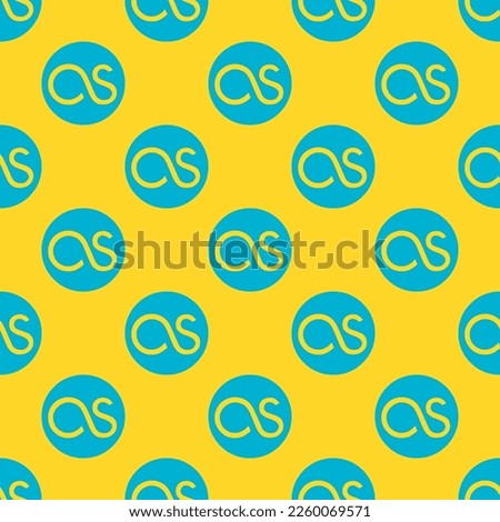 Seamless repeating tiling lastfm flat icon pattern of banana yellow and dark turquoise color. Design for wrapping paper.
